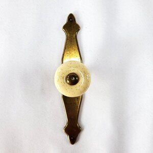 Country French Brass antique Farmhouse Colonial hardware Porcelain cabinet knob